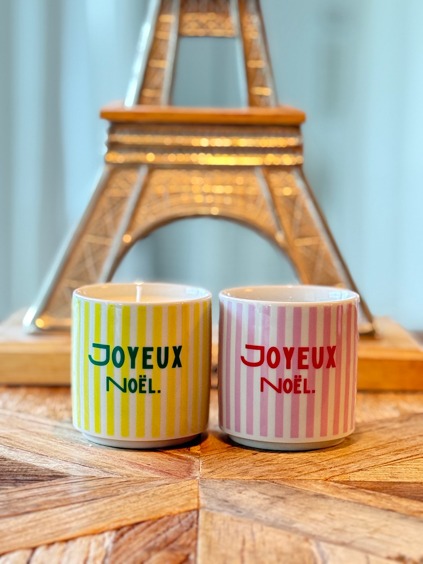 DUFTKERZE JOYEUX NOËL. Jaune/Vert 250 Gramm