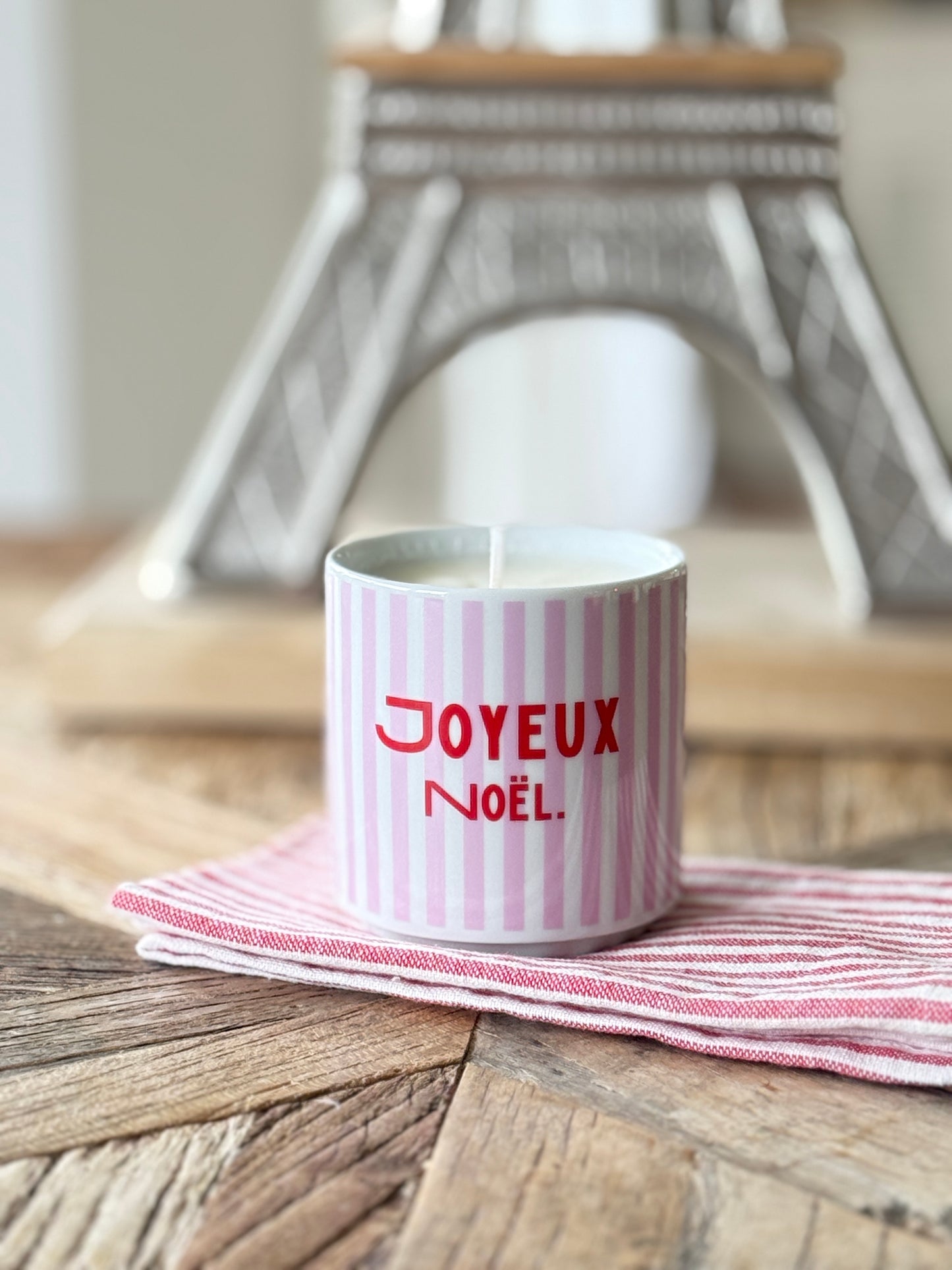 DUFTKERZE JOYEUX NOËL. Rosa/Rouge 250 Gramm