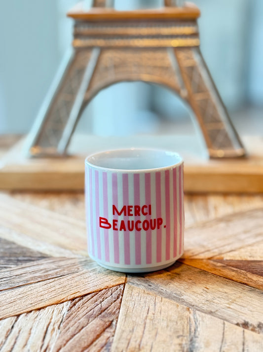 MERCI BEAUCOUP. Rosa/Rouge