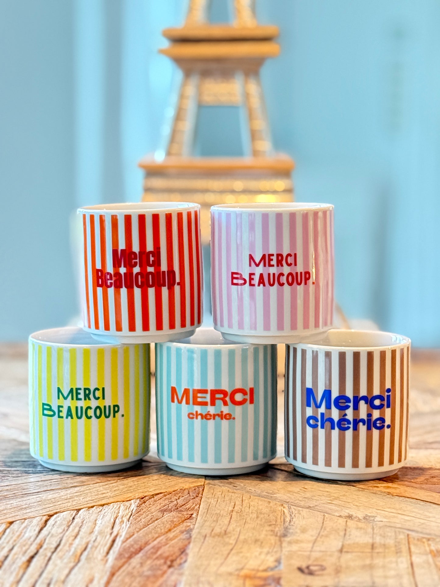 MERCI BEAUCOUP. Orange/Rouge